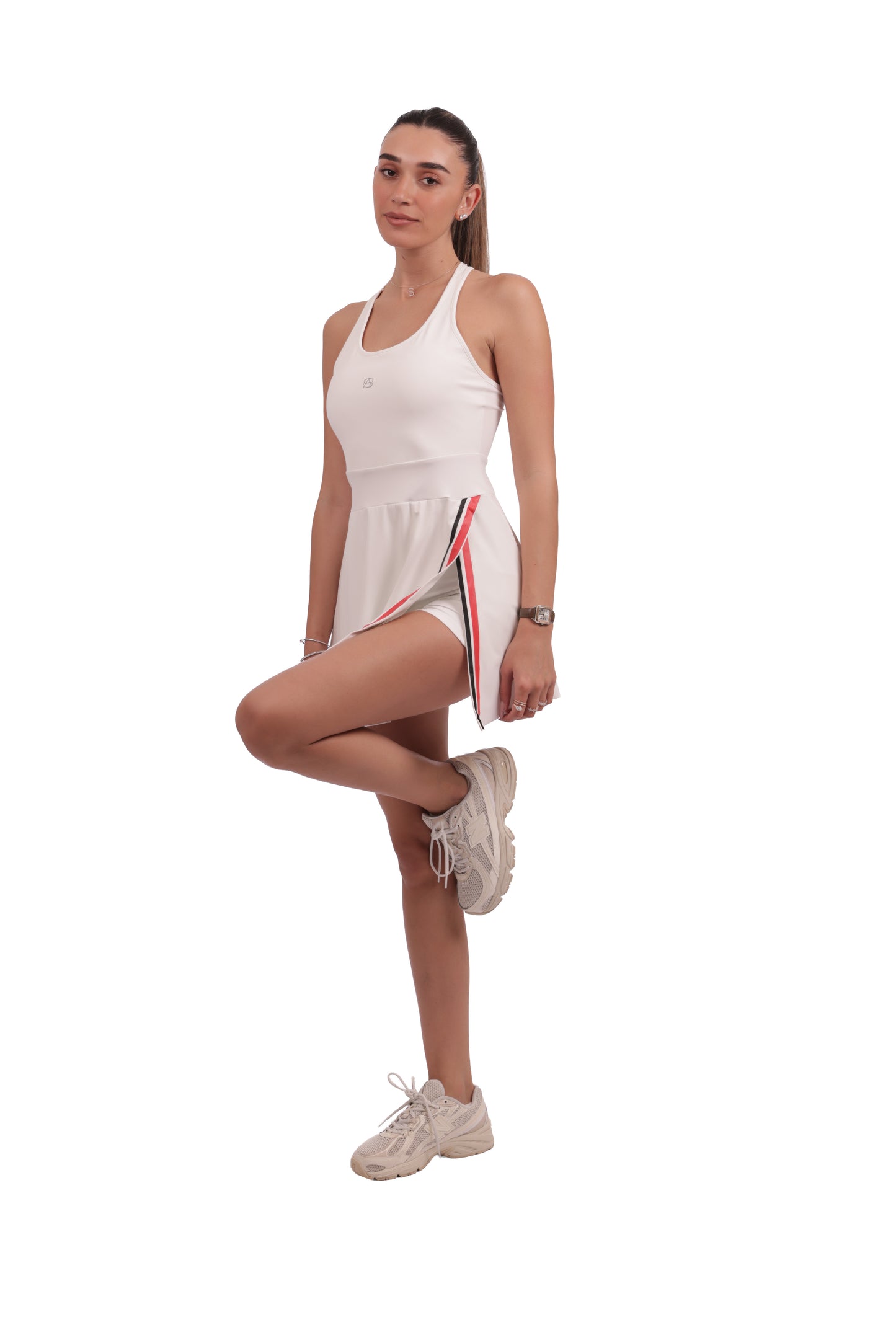 Sporty Tennis Dress with Built-in Pocket Shorts