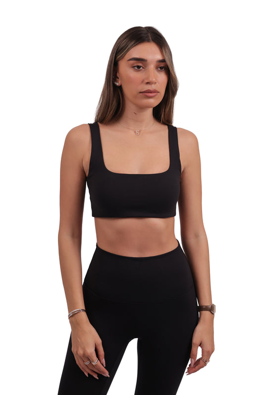 Structured Square-Neck Bra & High-Waist Seamless Leggings Set