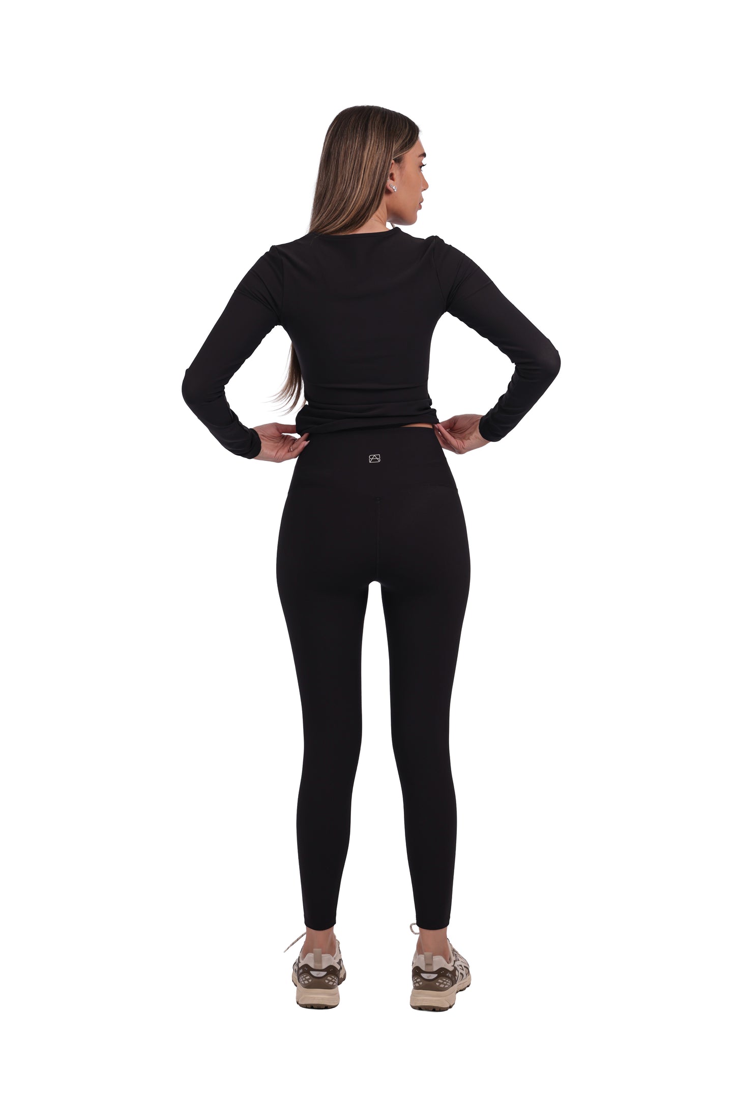 Long-Sleeve Ribbed Active Top & Seamless Leggings Set