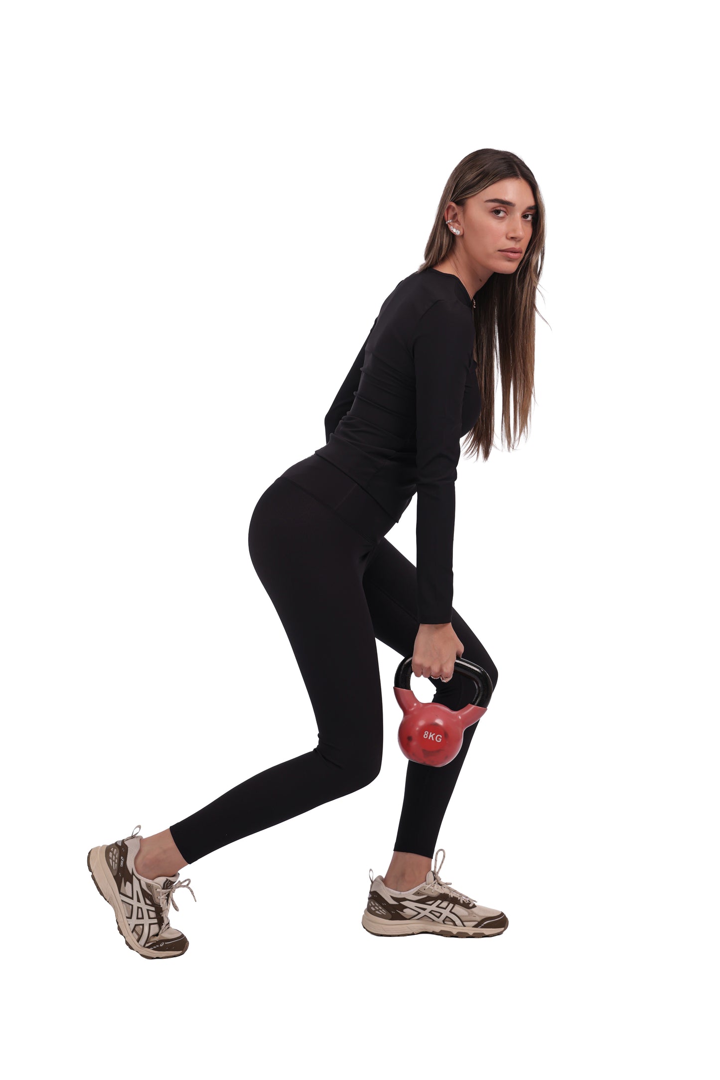 Long-Sleeve Ribbed Active Top & Seamless Leggings Set