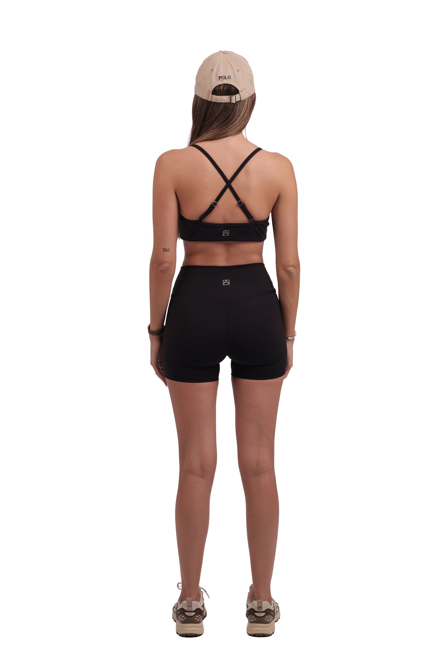 Cross-Strap Gym Bra & Shorts Set