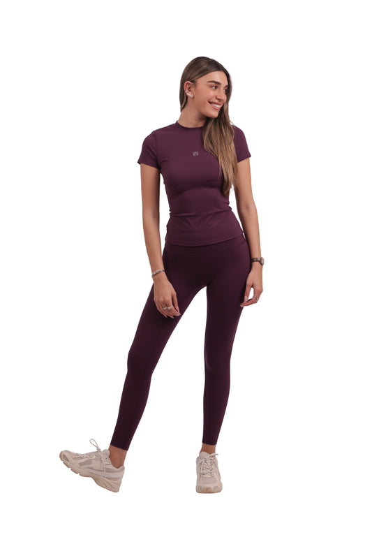 Y-Back Tank Top & Seamless No-Front-Rise Leggings Set