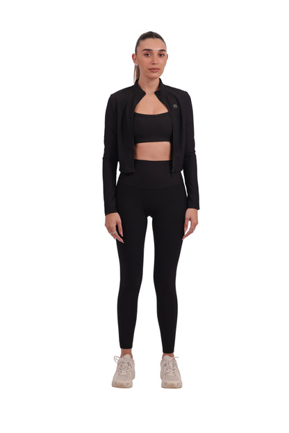 Ribbed Zip-Up Jacket