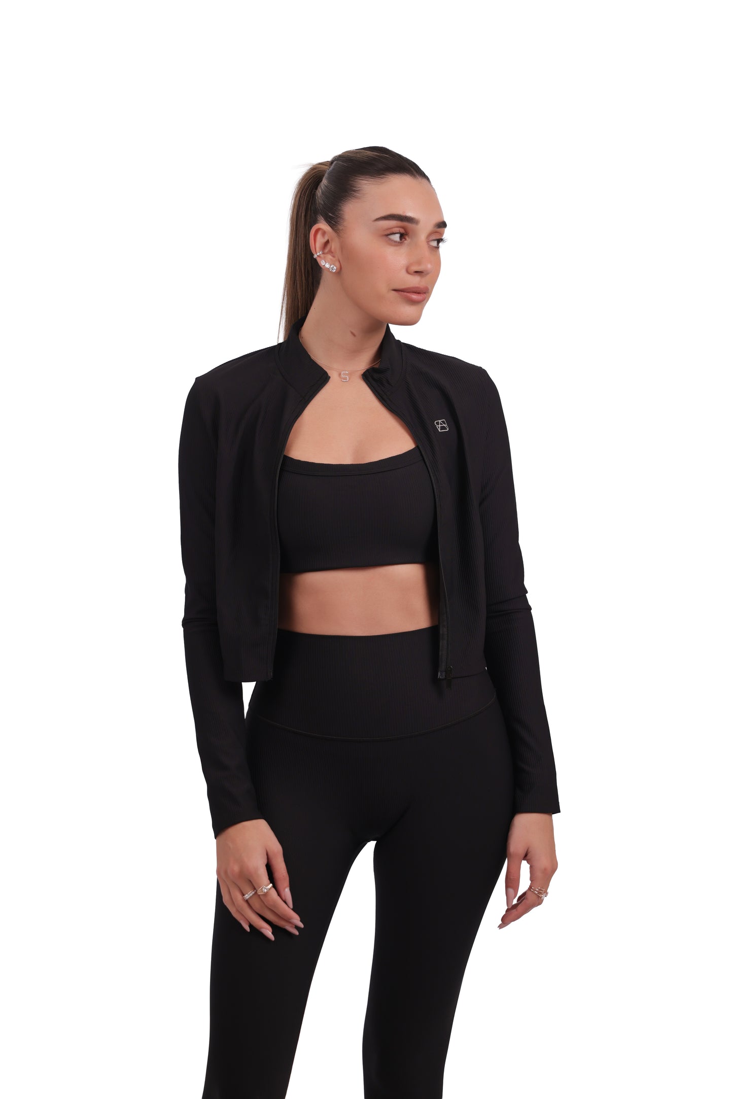 Ribbed Zip-Up Jacket