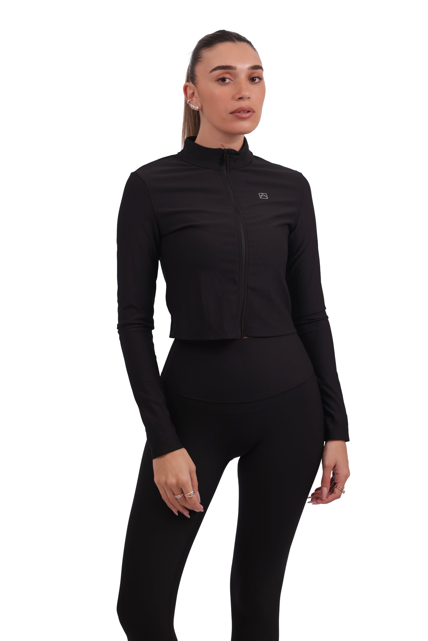 Ribbed Zip-Up Jacket