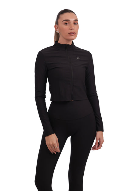 Ribbed Zip-Up Jacket