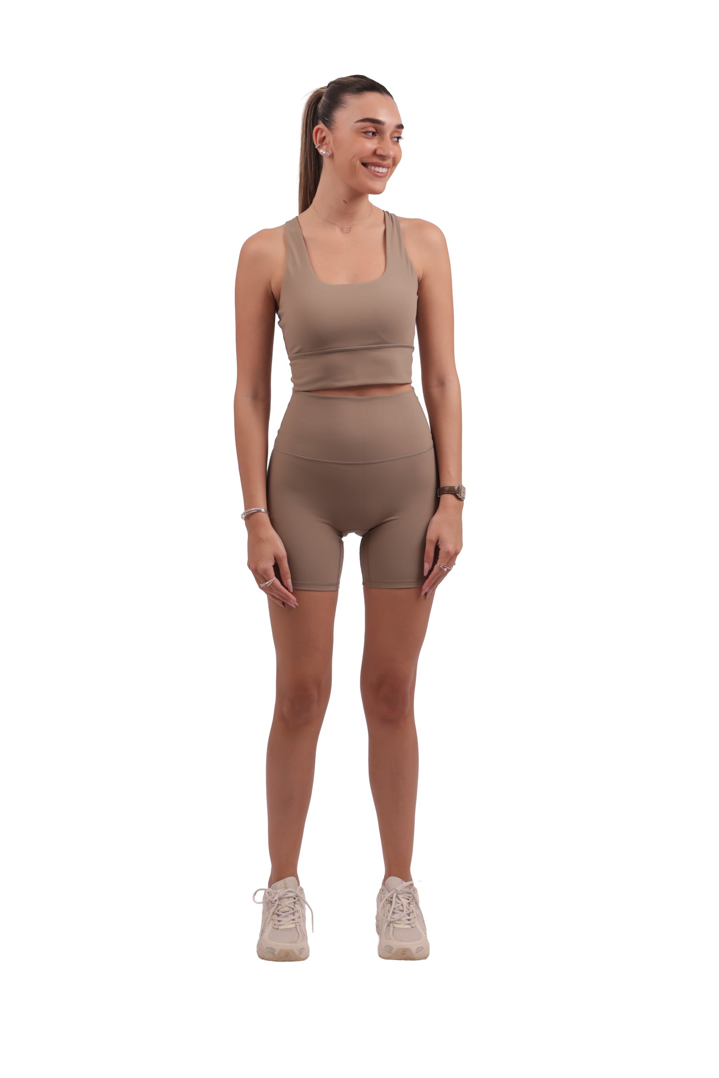 Cross-Back Sports Bra & Seamless Hot Shorts Active Set